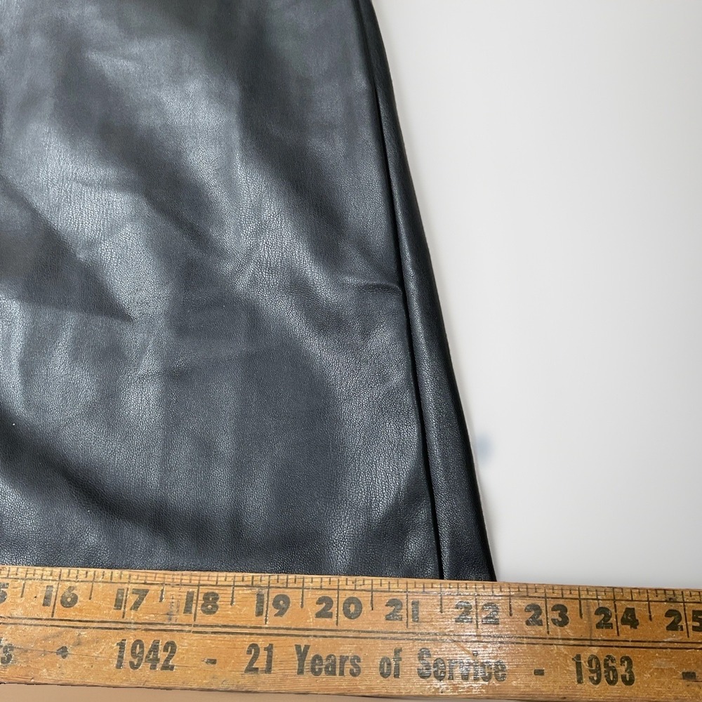 Abercrombie & Fitch Black‎ Faux Leather Sleeveless Mini Dress Size Medium - Picture 6 of 8
